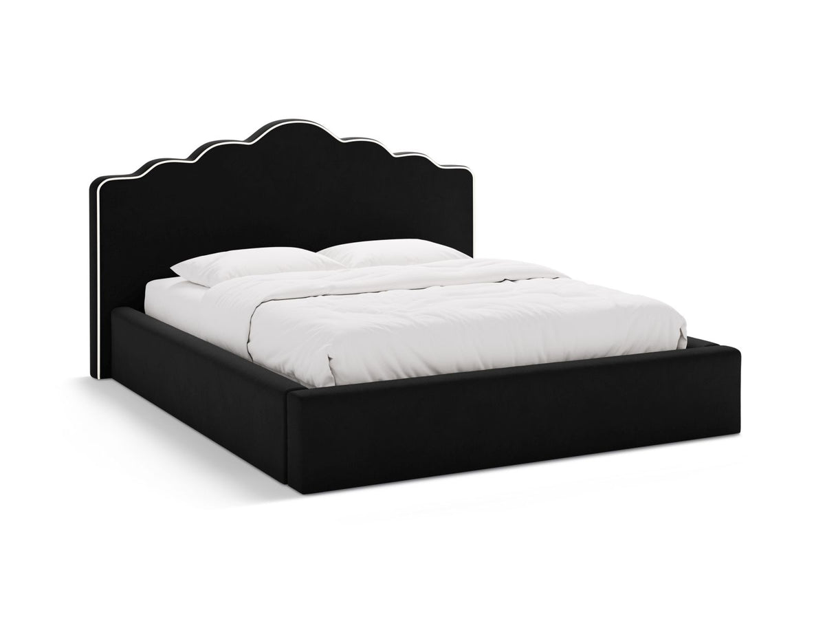 Dream — Bed (200x222x122 cm) Ivory && Black (Magic Velvet 2256 && Magic Velvet 2219)