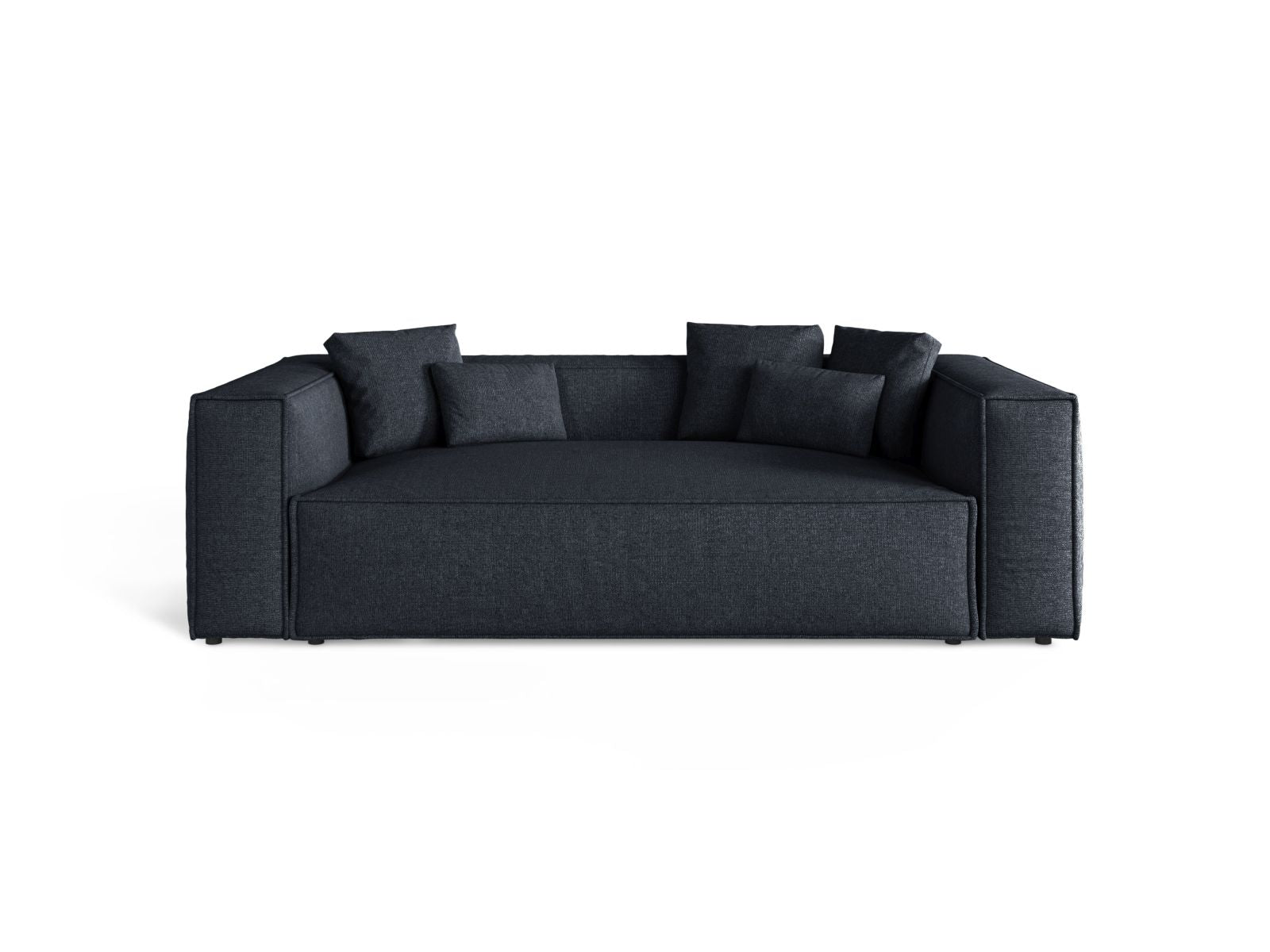 Aveiro — diivan tumesinine (Eden 16 Deep Blue) must plastik