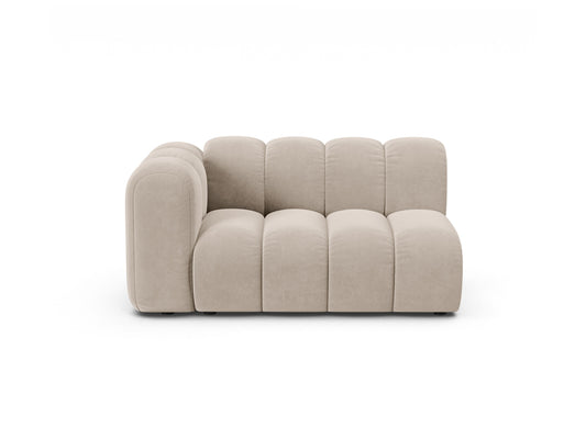 Lupine — Modular Sofa Beige (Salvador 1) Black Plastic Left