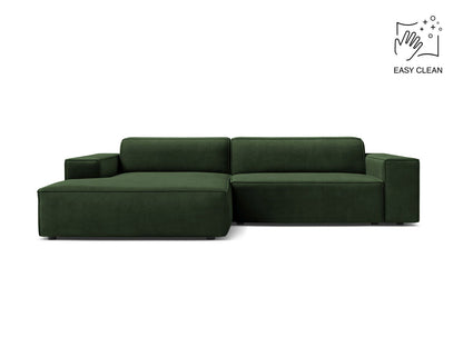 Jodie — Corner Sofa (224x162x77 cm) Bottle Green (Venus 2940) Left