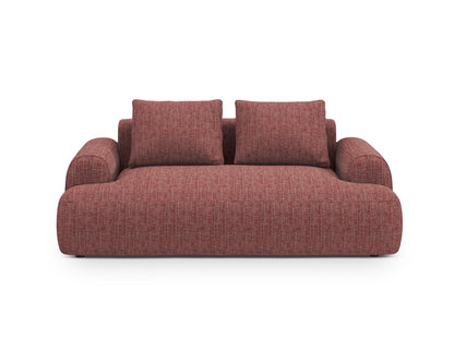 Calma — Sofa Red (Baltimore Marsala) Black Plastic