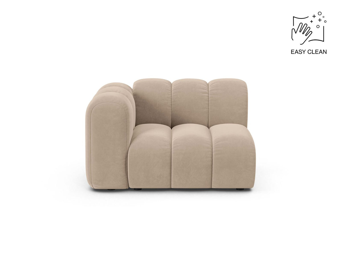 Lupine — Modular Sofa Beige (Venus 2928) Black Plastic Left