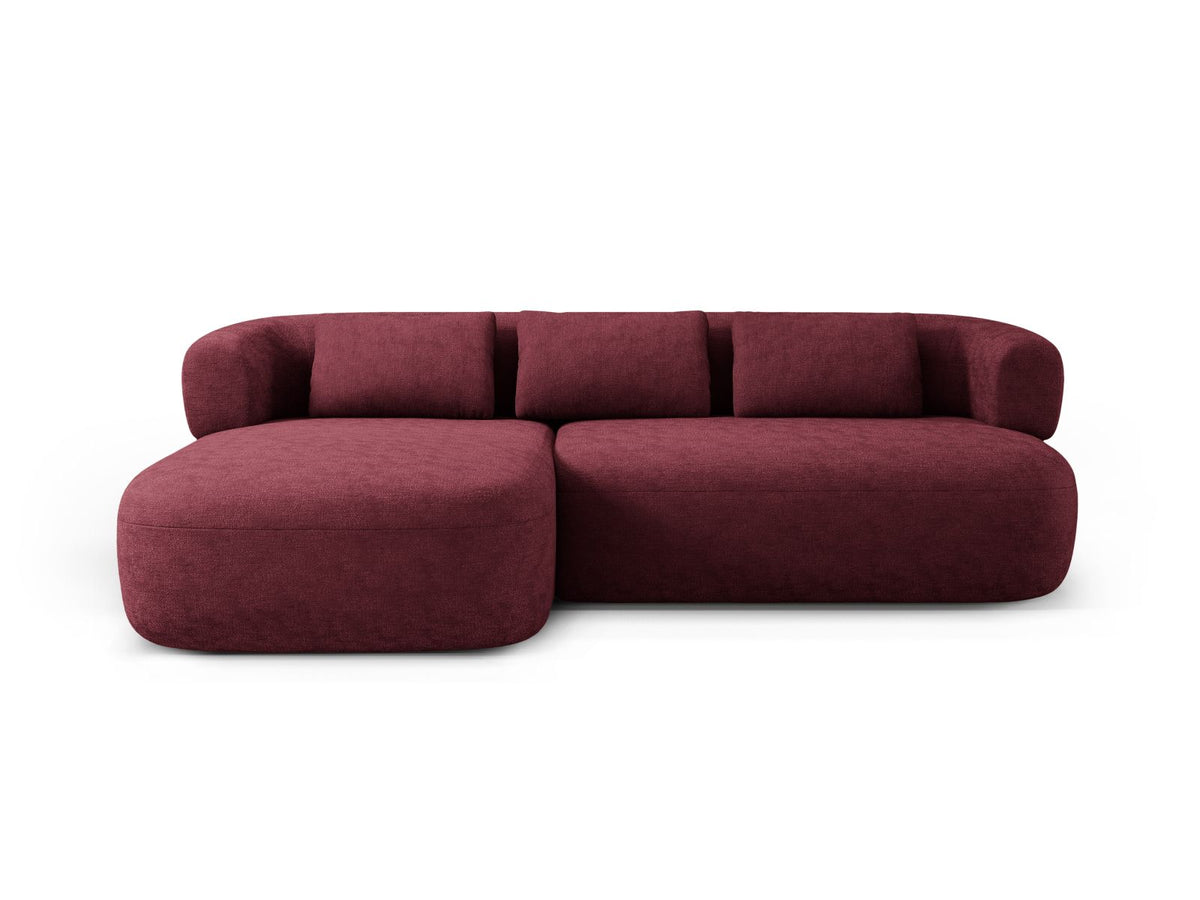 Jenny — Corner Sofa Cherrywood (Perfect Harmony 59) Black Plastic Left