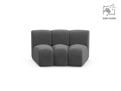 Lupine — Modular Sofa Grey (Venus 2930) Black Plastic