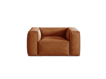Aveiro — Armchair Terracotta (Casino Terracota) Black Plastic