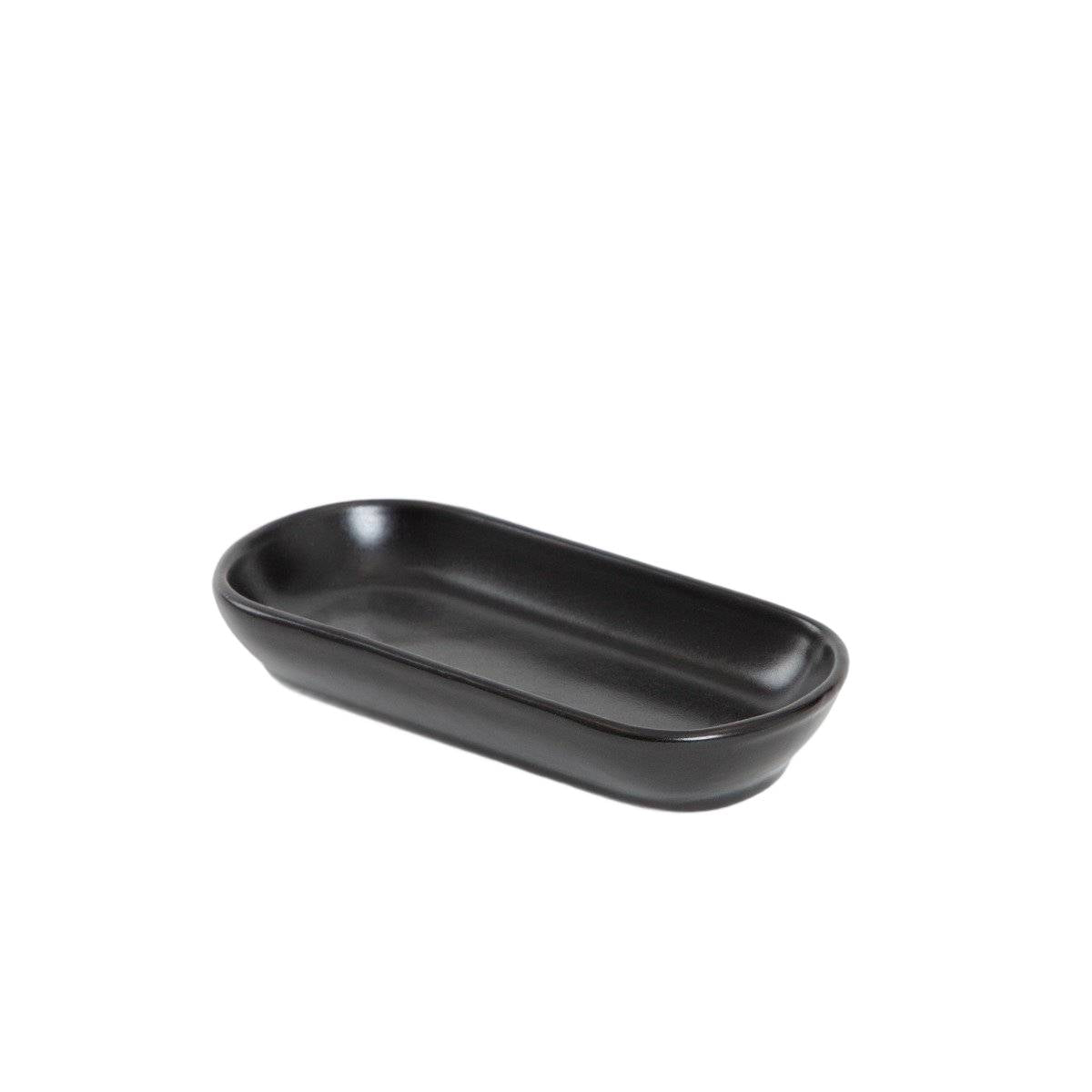 FAMELIO Oval Black Platter 31x16x3 cm