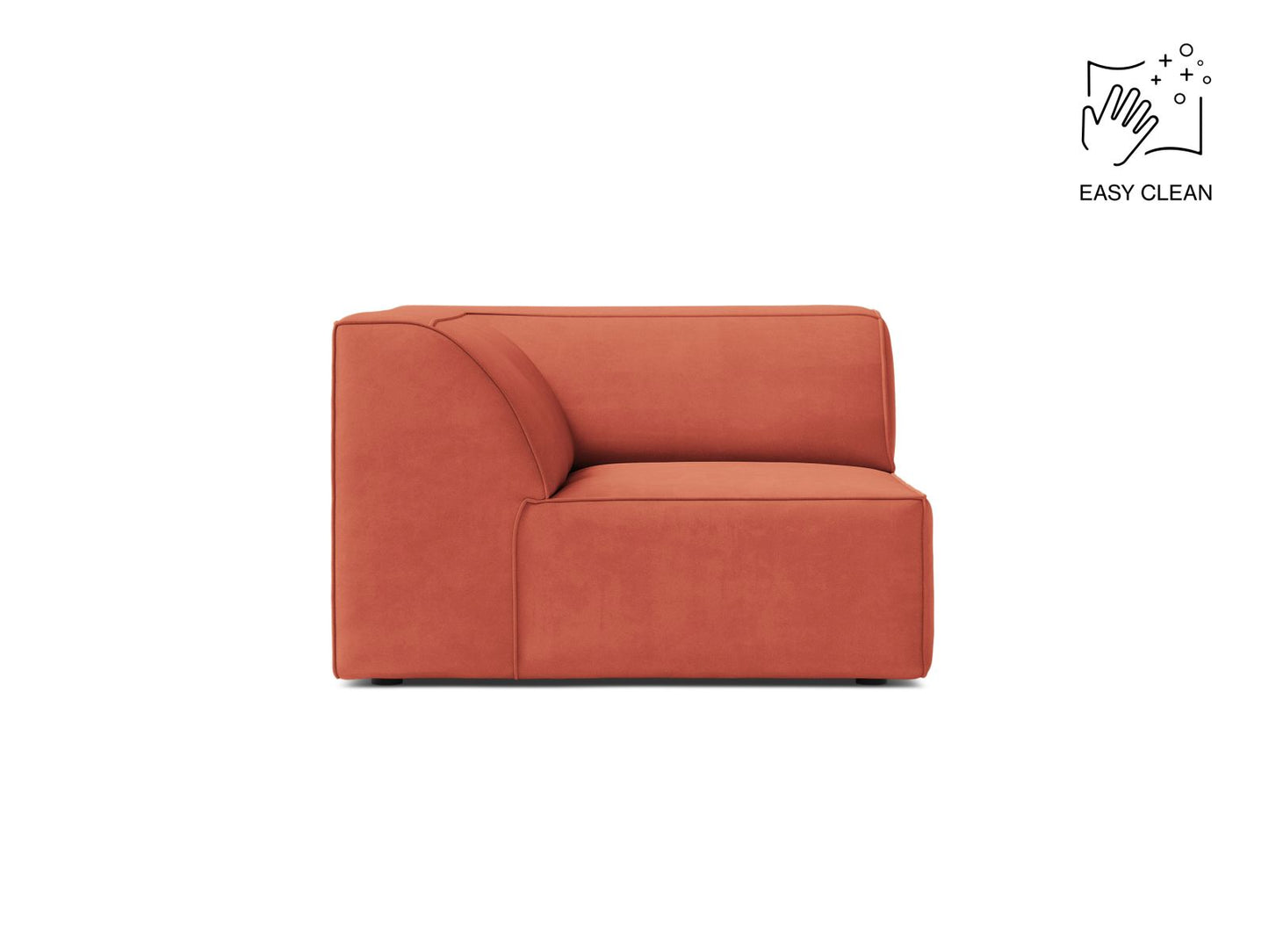 Jodie — Modular Sofa Coral (Venus 2933) Black Plastic