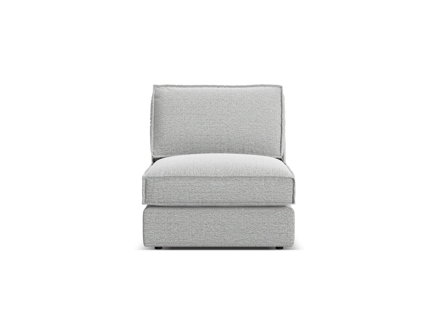 Pola — Modular Sofa Light Grey (BABEL LIGHT GREY) Black Plastic