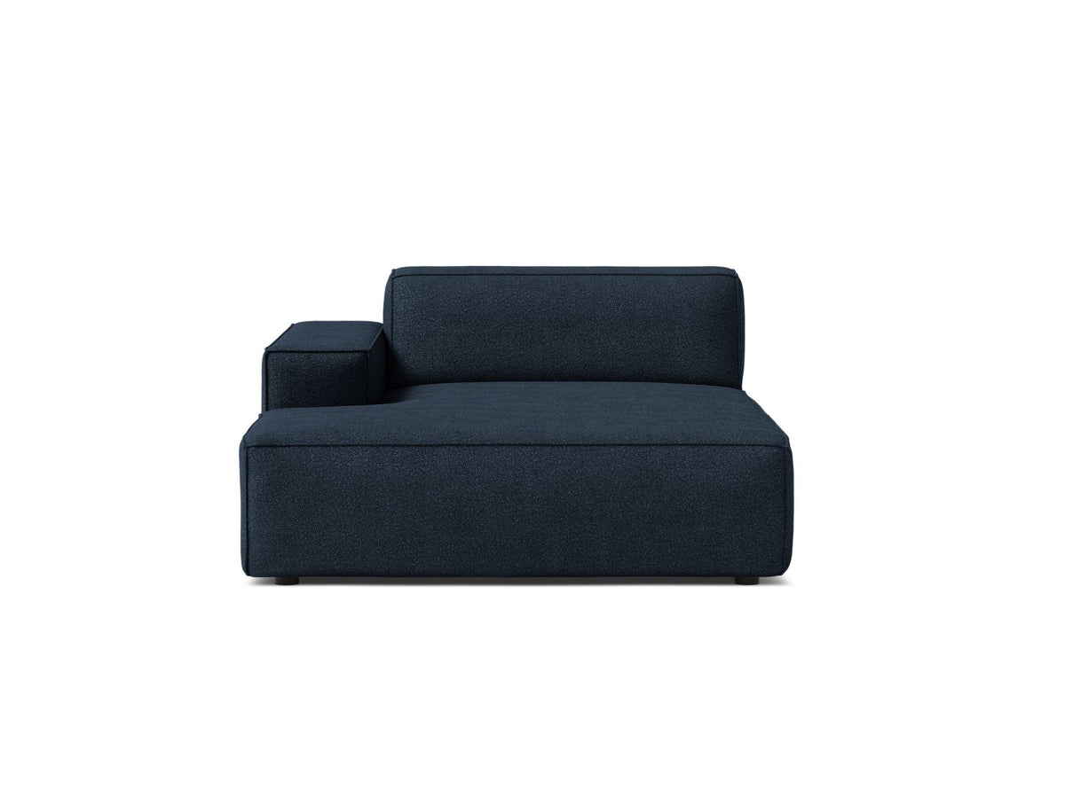 Jodie — Chaise Longue Dark Blue (Baloo 2088) Black Plastic Left