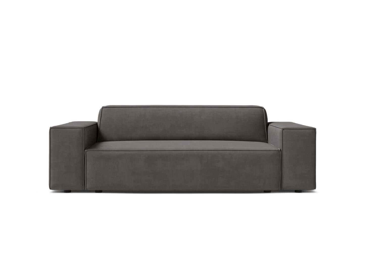 Jodie — Sofa Light Grey (Bluvel 13) Black Plastic