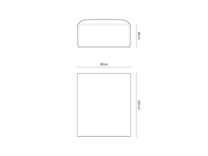 Kaelle — Pufas (100,0 x 80,0 x 38,0 cm)