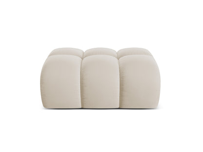 Treno — Pouf Dark Beige (Bluvel 30) Black Plastic
