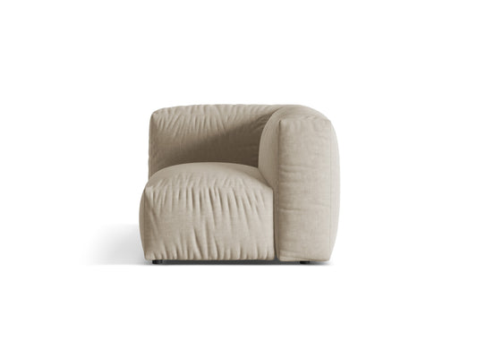 Martina — Modular Sofa Light Beige (Boston Toffee) Black Plastic