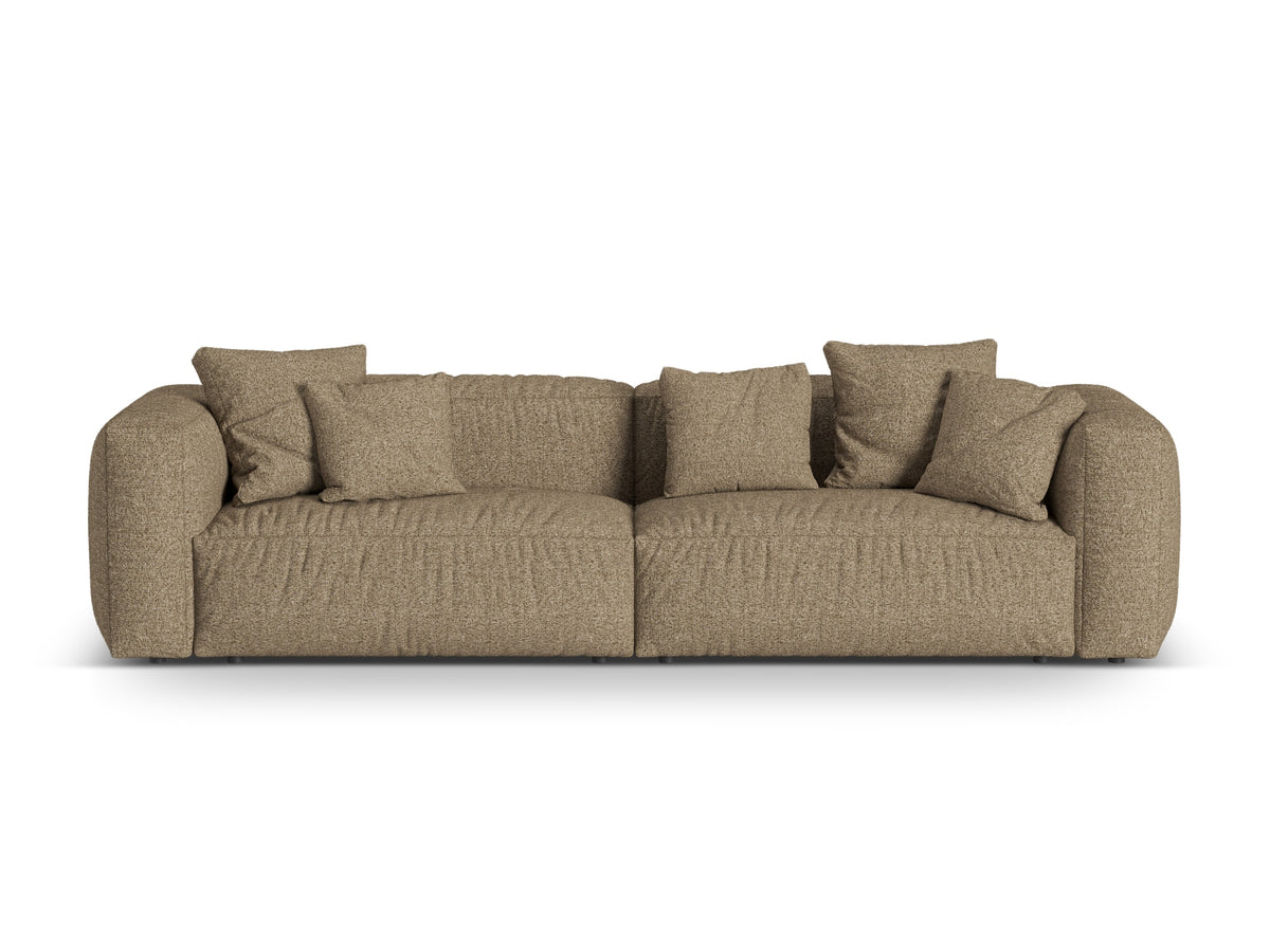 Martina — Sofa Cappuccino (Monet Cappucino) Black Plastic