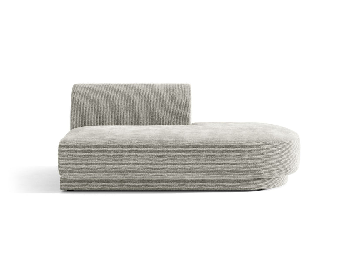 Miley — Modular Sofa Light Grey (Haga 06) Black Plastic Right