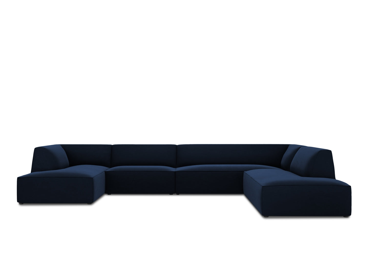 Ruby — Panoramic Sofa Royal Blue (Salvador 5) Black Plastic Right