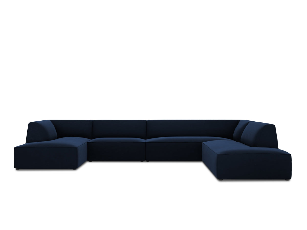 Ruby — Panoramic Sofa Royal Blue (Salvador 5) Black Plastic Right
