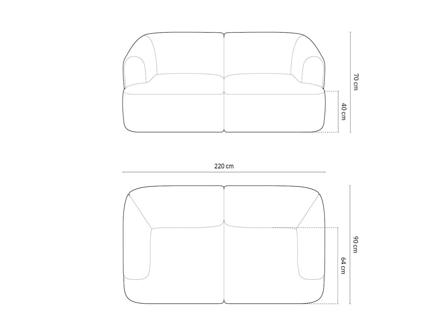 Campi — Sofa (220x90x70 cm)