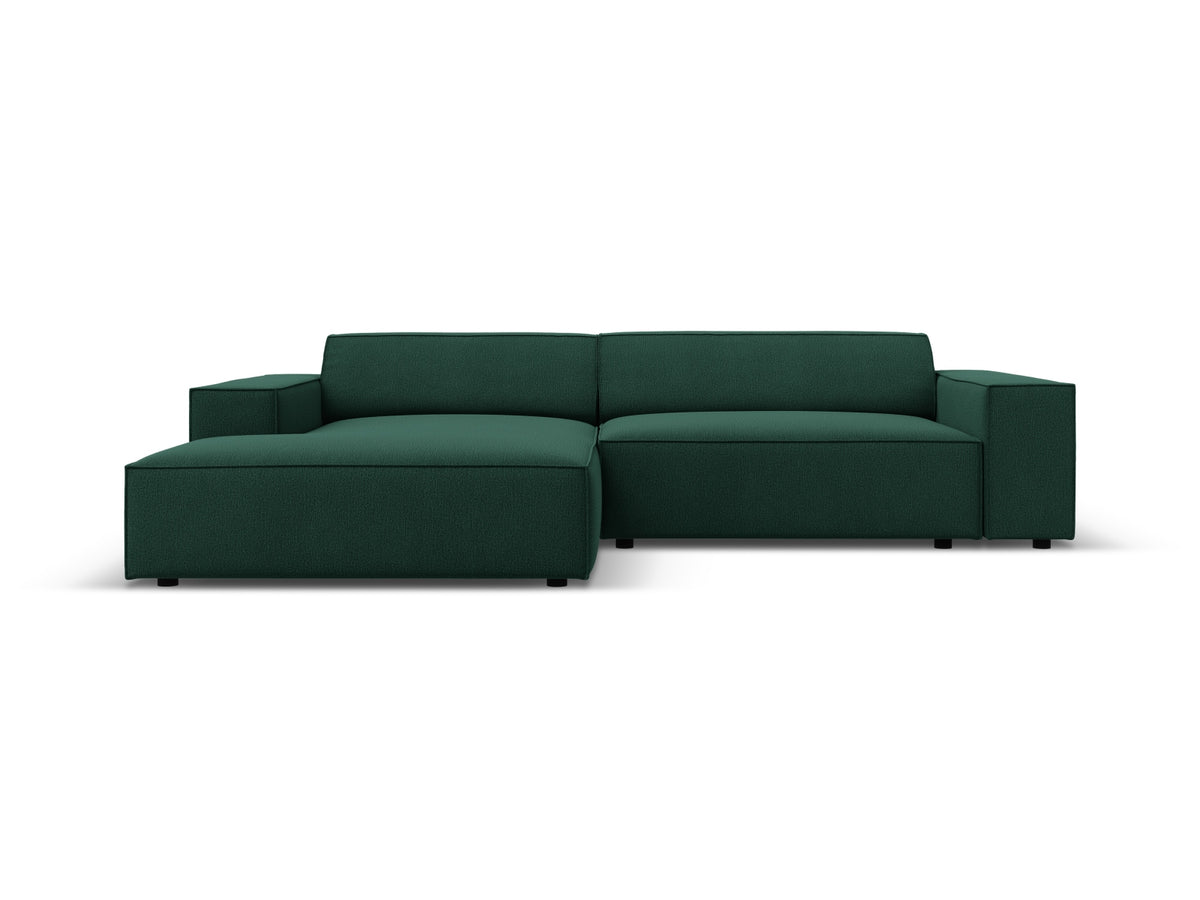 Jodie — Corner Sofa (224x162x77 cm) Green (Megan 359) Left