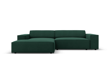Jodie — Corner Sofa (224x162x77 cm) Green (Megan 359) Left