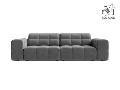 Jennifer — Sofa Light Grey (Venus 2929) Black Plastic