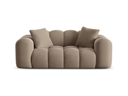 Treno — Sofa Cappuccino (Bluvel 40) Black Plastic