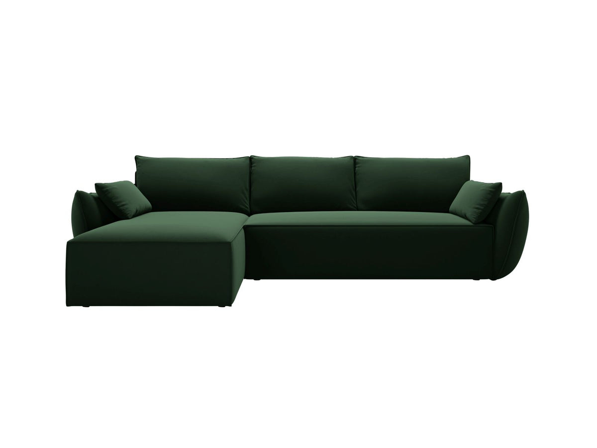 Kaelle — Corner Sofa (252x165x87 cm) Bottle Green (Bluvel 78) Left
