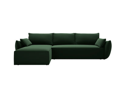 Kaelle — Corner Sofa (252x165x87 cm) Bottle Green (Bluvel 78) Left