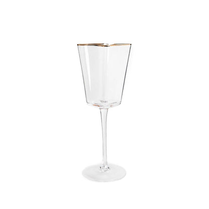 AMAR Heart-Shaped Wine Glass with Golden Rim 0.3L