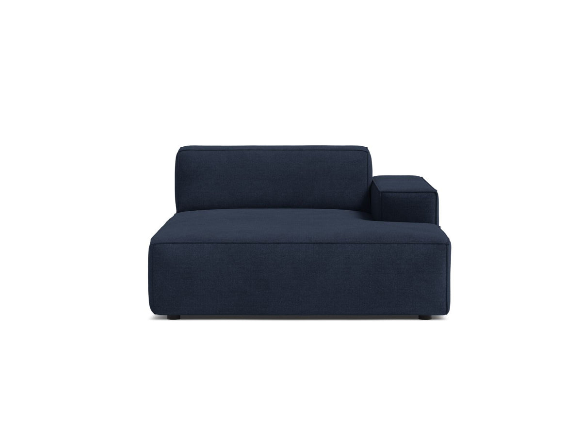 Jodie — Chaise Longue Navy Blue (Liberty 15) Black Plastic Right