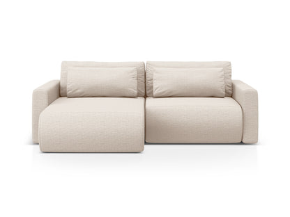 Belfast — Corner Sofa Beige (Heritage Pearl) Black Plastic