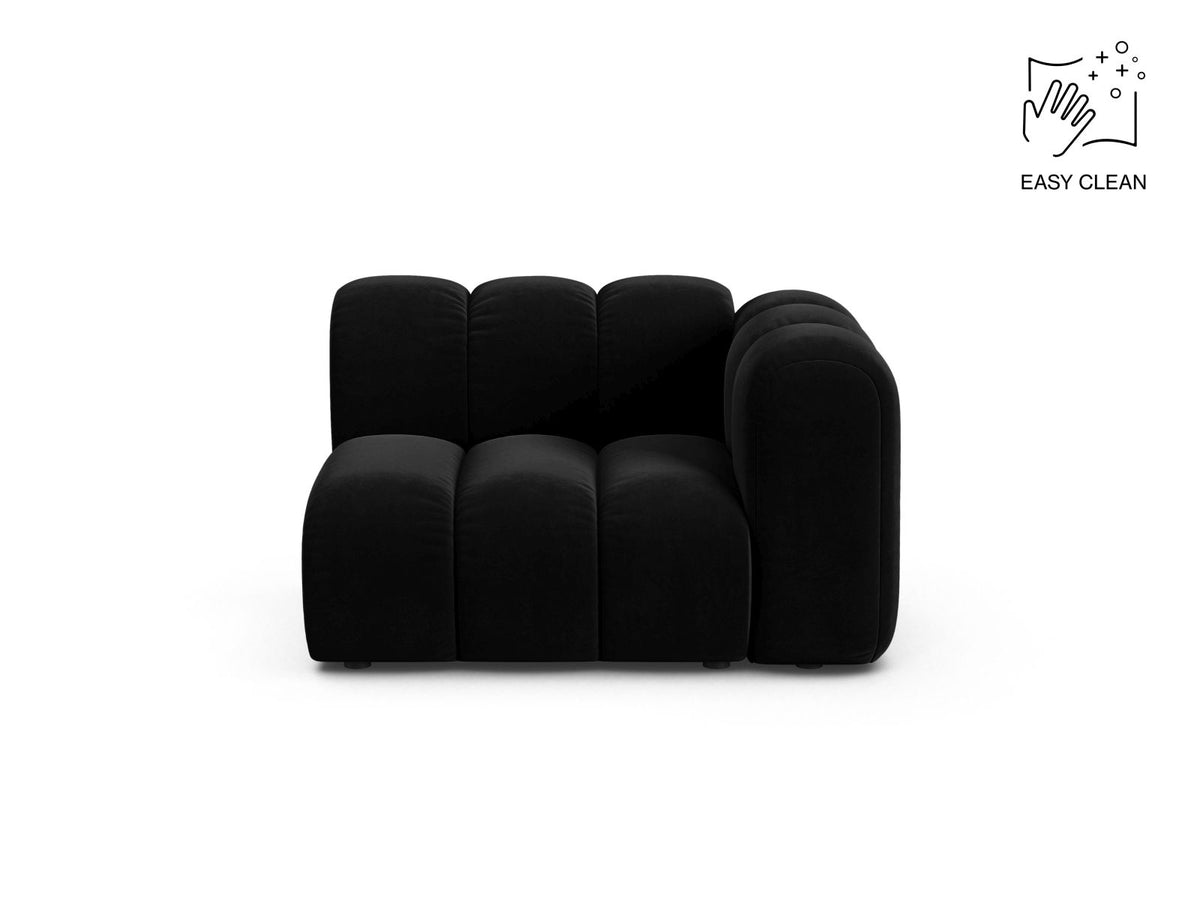 Lupine — Modular Sofa Black (Venus 2923) Black Plastic Right