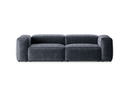 Bergamo — Sofa Muted Blue (Perla 45) Black Plastic