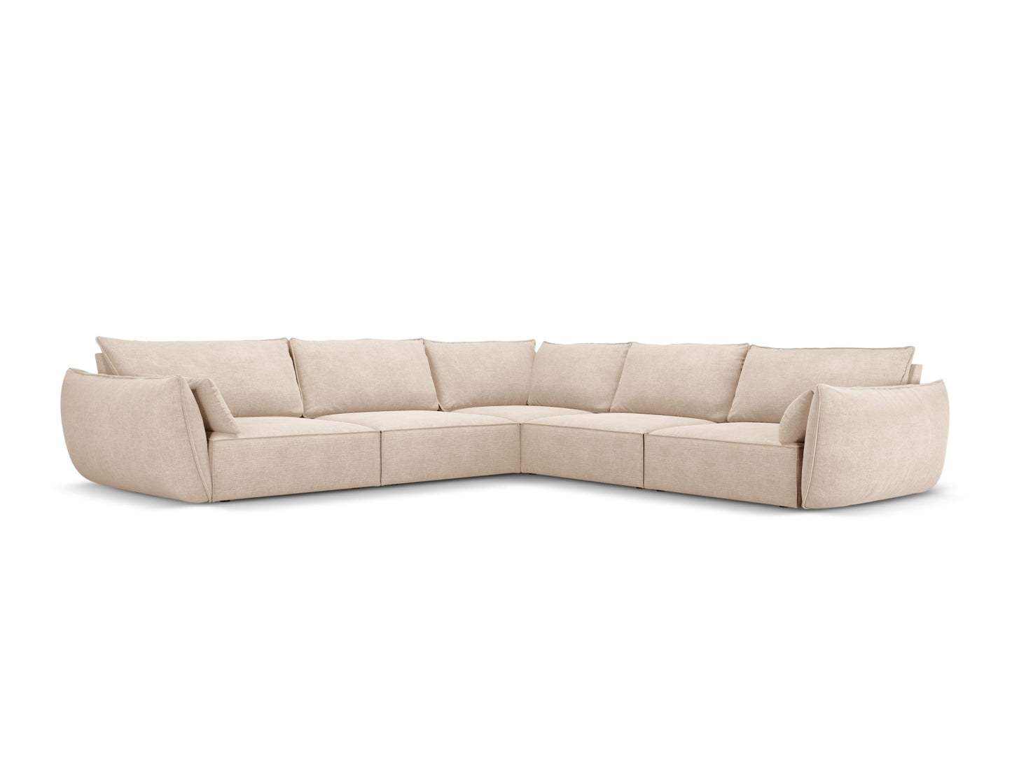 Kaelle — Corner Sofa Beige (Over The Horizon 08) Black Plastic