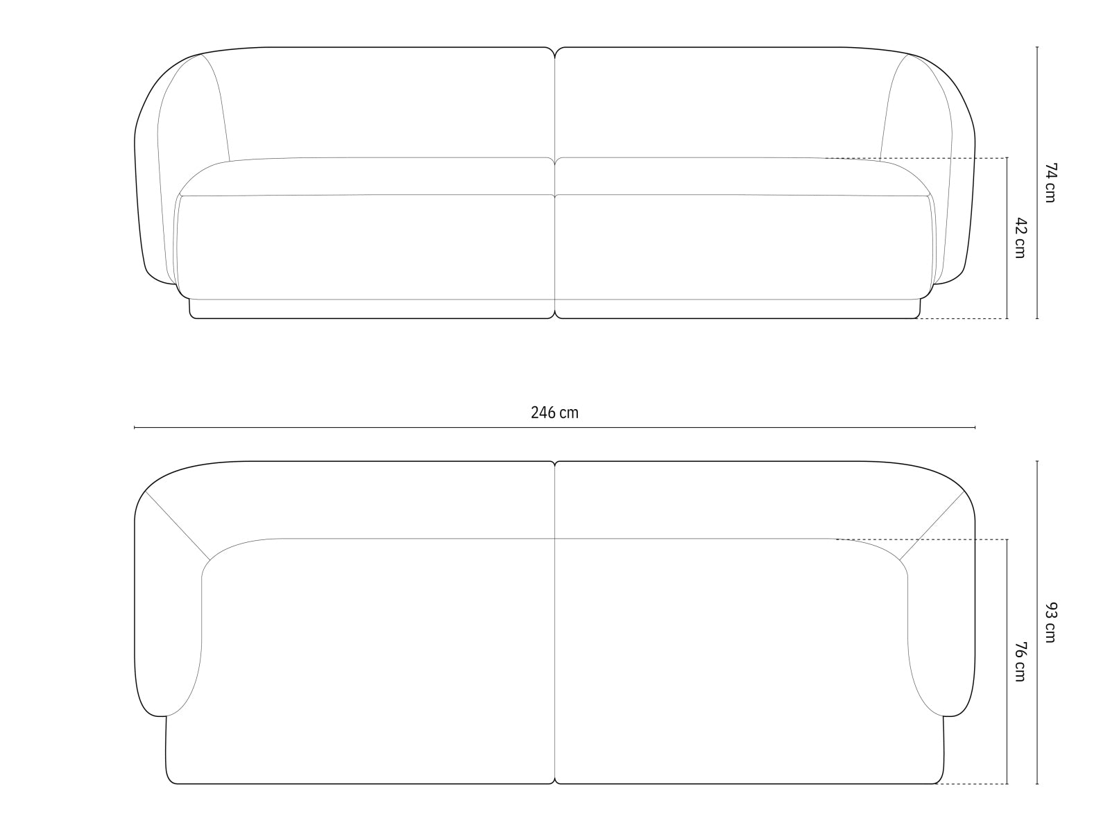 Gomera — Sofa (246x93x74 cm)