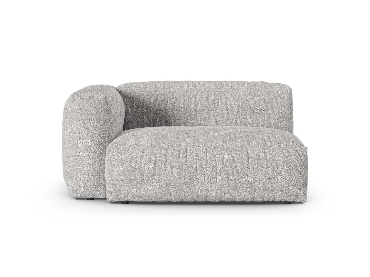 Martina — Modular Sofa Silver (Monet Silver) Black Plastic