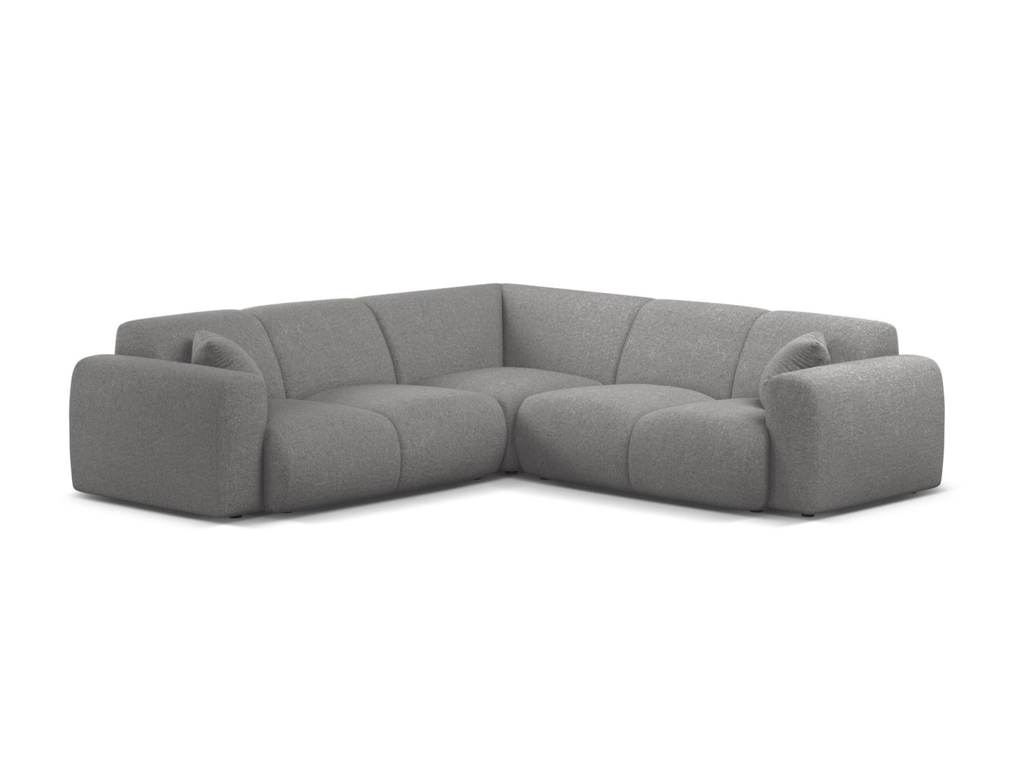 Molino — Corner Sofa Light Grey (Eden 18 Grey) Black Plastic