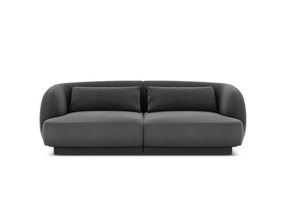 Tulum — Sofa Grey (Bluvel 14) Black Plastic