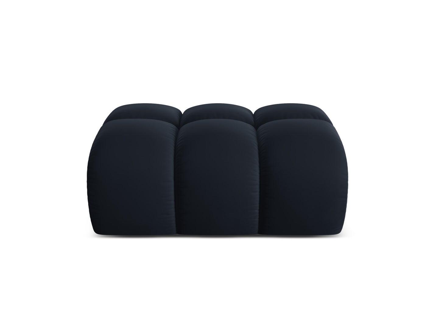 Treno — Pouf Dark Blue (Bluvel 89) Black Plastic