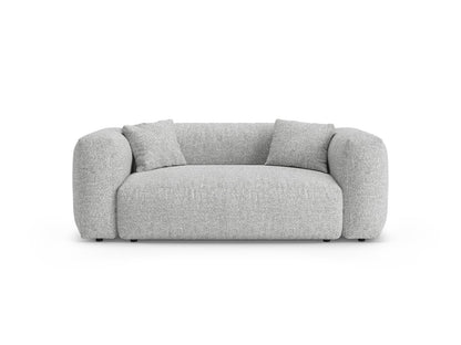 Martina — Sofa Silver (Monet Silver) Black Plastic