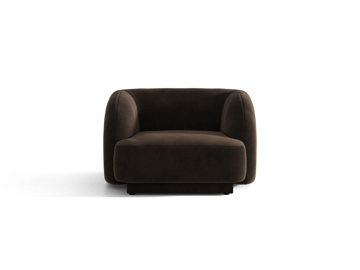 Miley — Armchair Dark Brown (Bluvel 48) Black Plastic