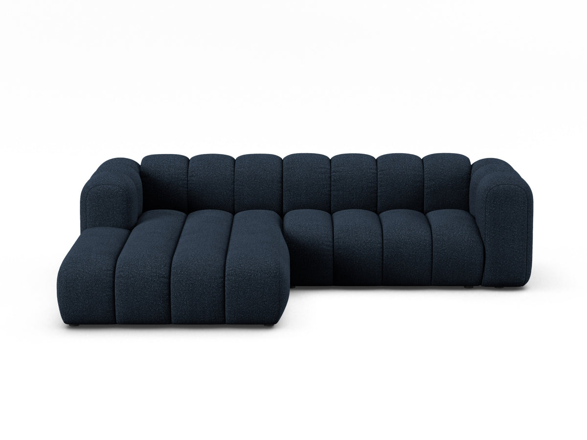 Lupine — Corner Sofa Dark Blue (Baloo 2088) Black Plastic Left