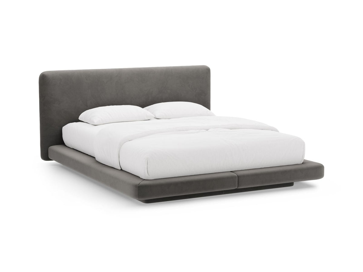 Linea — Bed Dark Grey (Magic Velvet 2241) Black Plastic