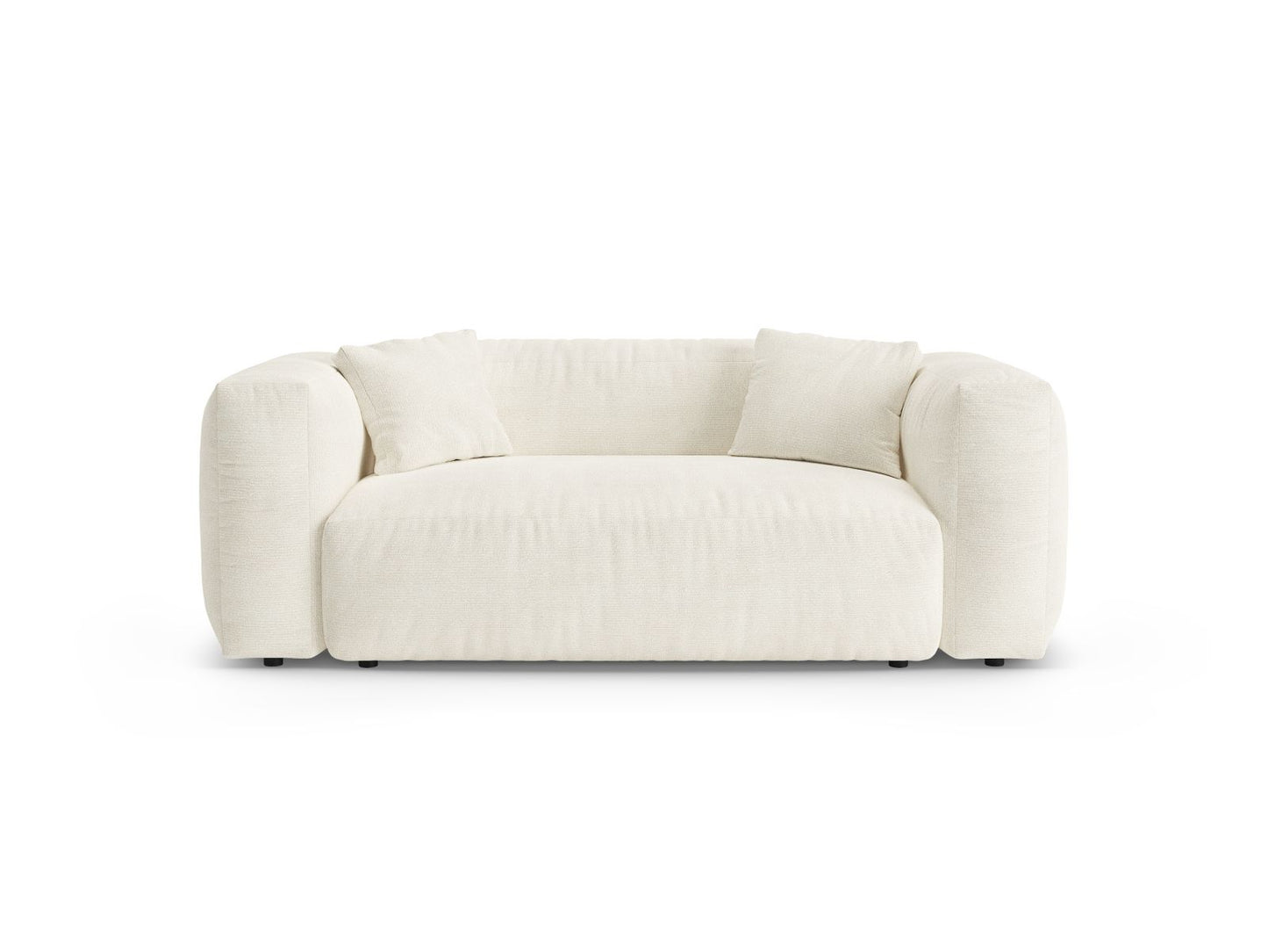 Martina — Sofa Ivory (Monet Nata) Black Plastic