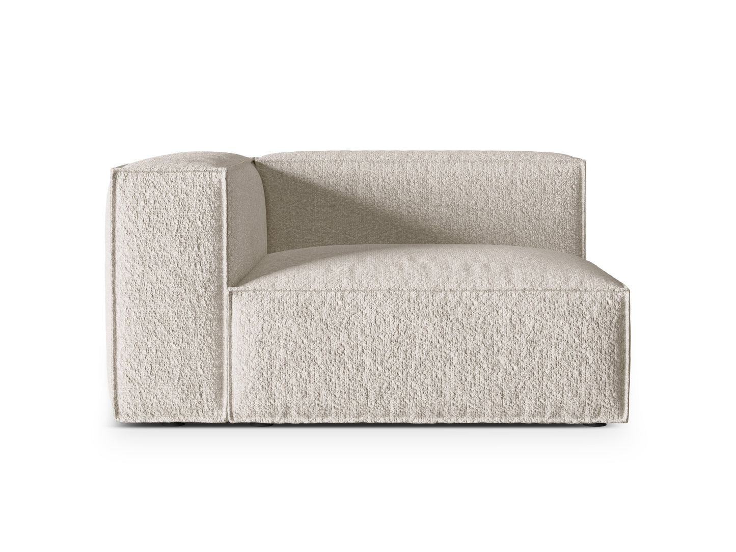 Nuria — Modular Sofa Beige (Monet Sand) Black Plastic Left
