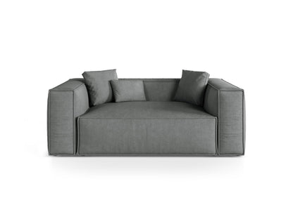 Aveiro — Sofa Grey (Liberty 20) Black Plastic