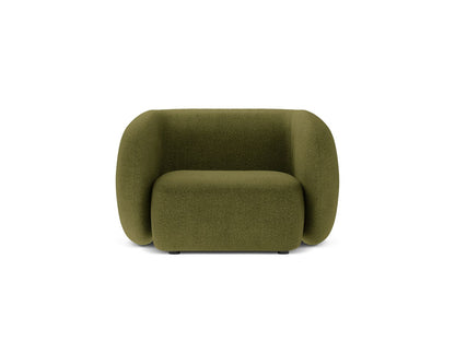 Kate — Armchair Dark Olive Green (Baloo 2090) Black Plastic