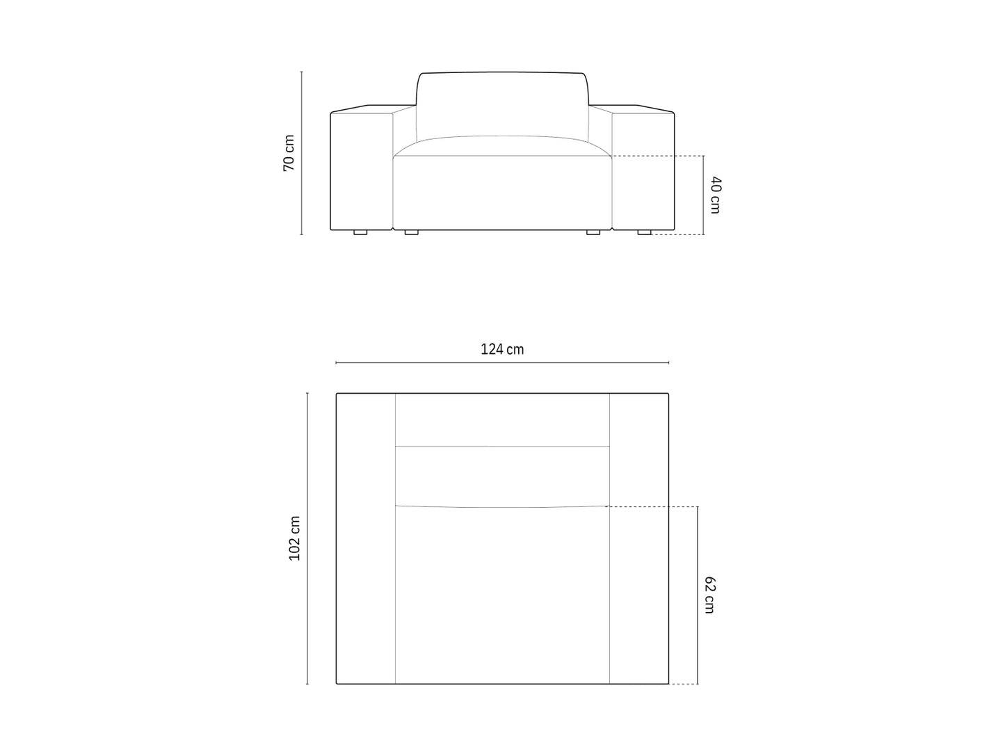 Chicago — Armchair (124x102x70 cm)