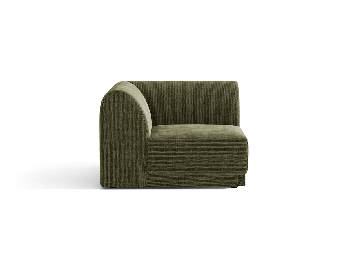 Miley — Modular Sofa Green (Eden 12 Olive) Black Plastic Unknown