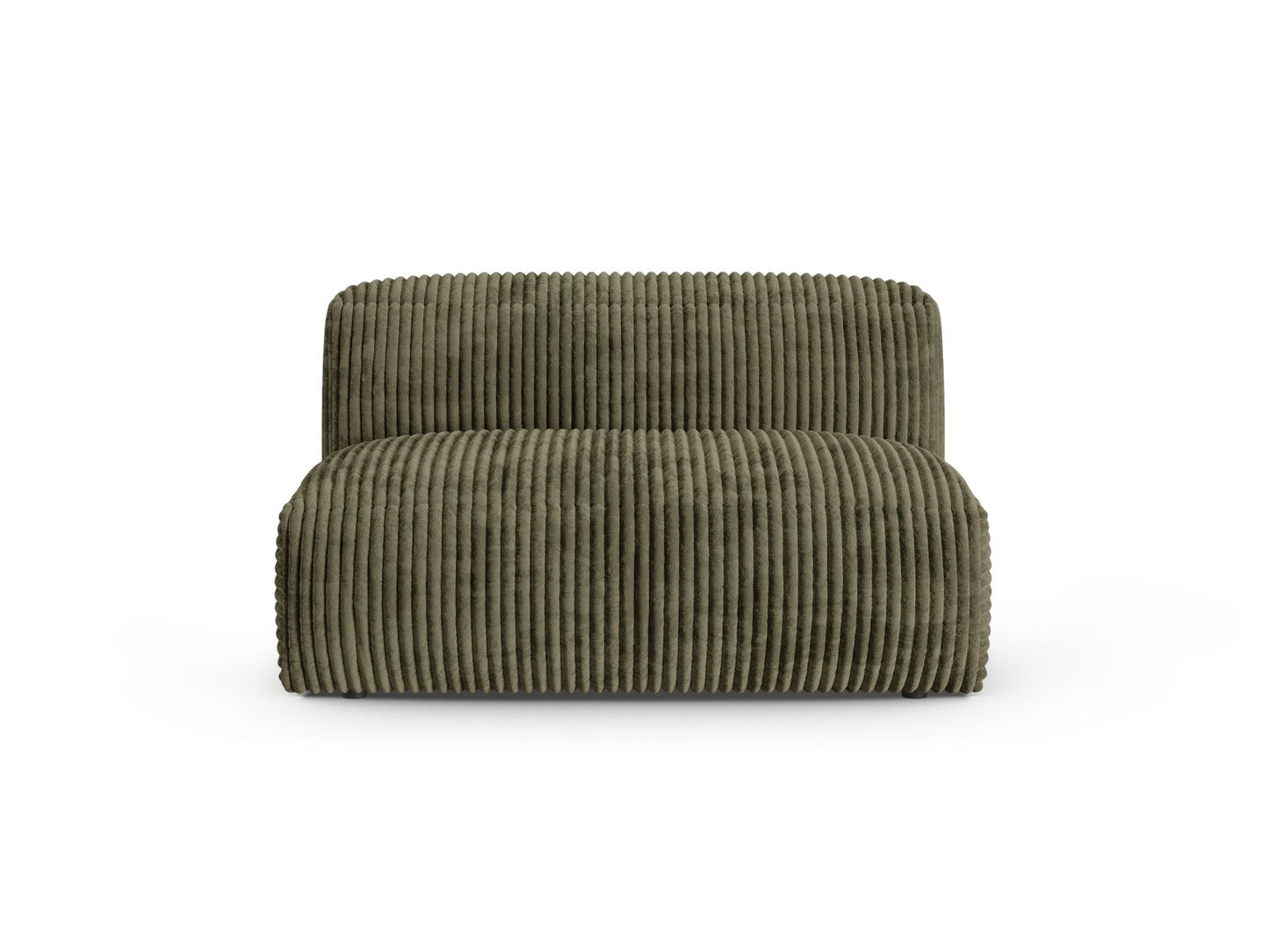 Martina — Modular Sofa Moss Green (Tilia 37) Black Plastic